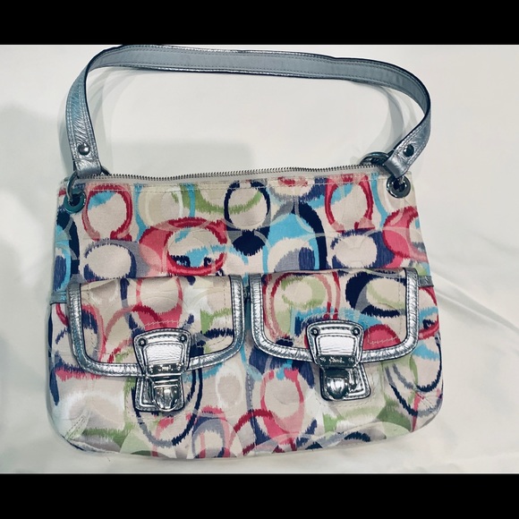 Coach Handbags - Multi Colored Preppy Coach shoulder purse